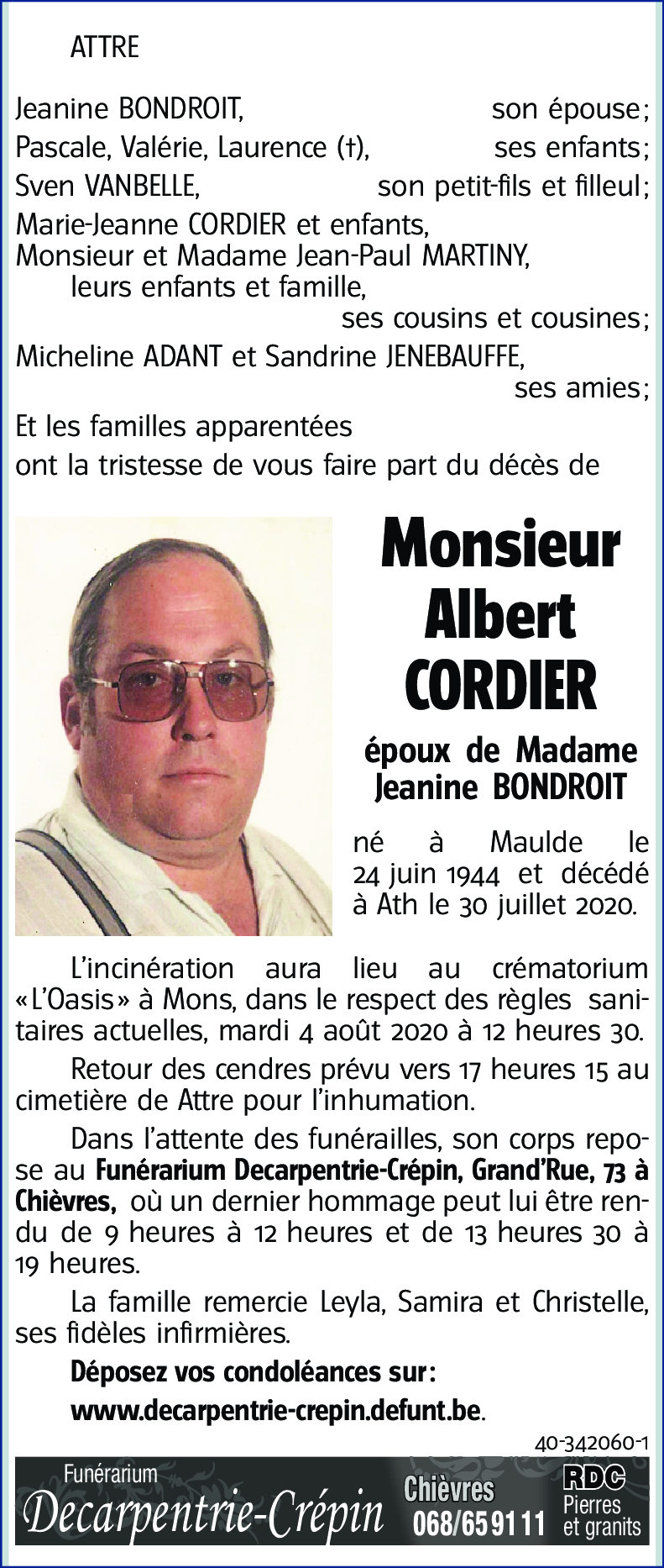 Albert CORDIER