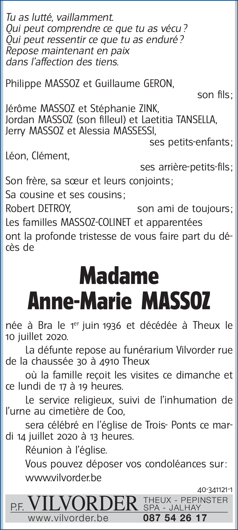 Anne-Marie MASSOZ
