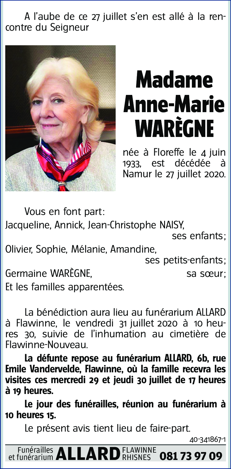 Anne-Marie WARÈGNE