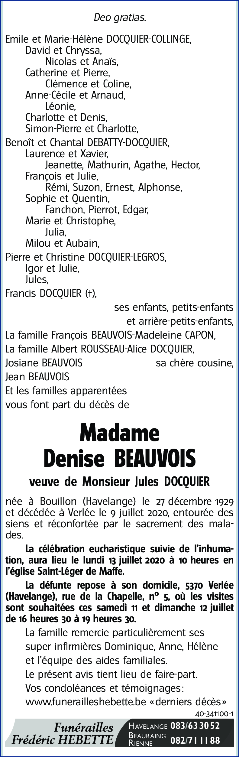 Denise BEAUVOIS