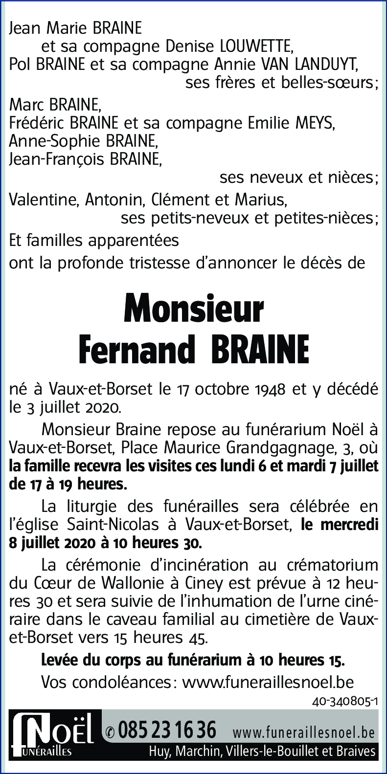 Fernand BRAINE