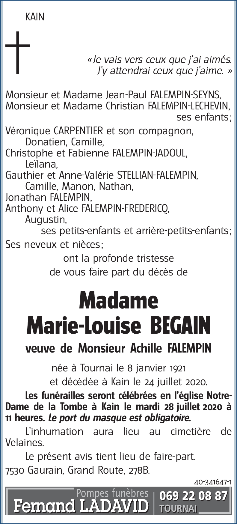 Marie-Louise BEGAIN