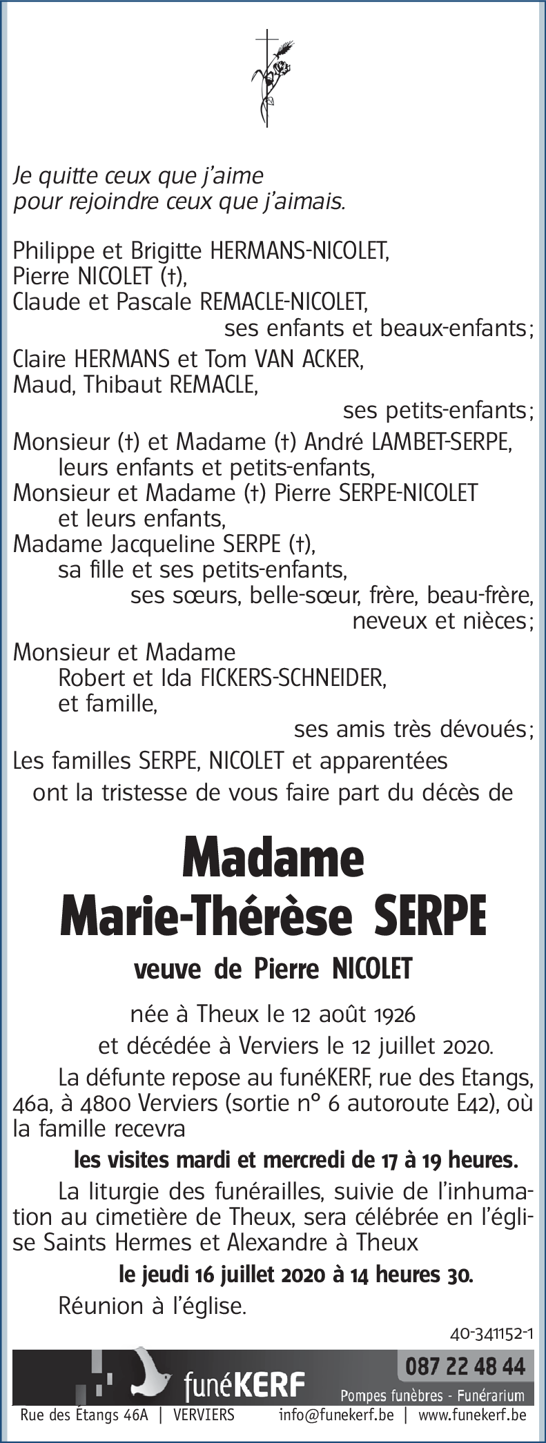 MARIE-THERESE SERPE