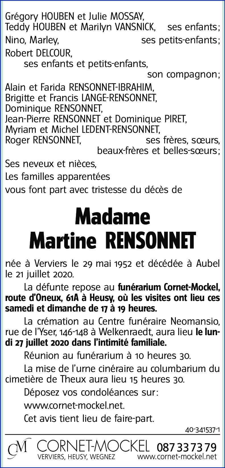 Martine RENSONNET