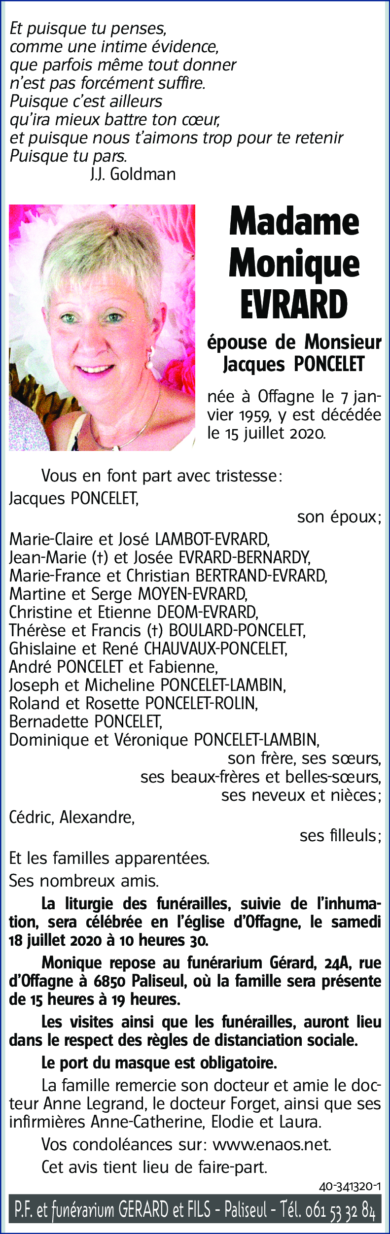 Monique EVRARD