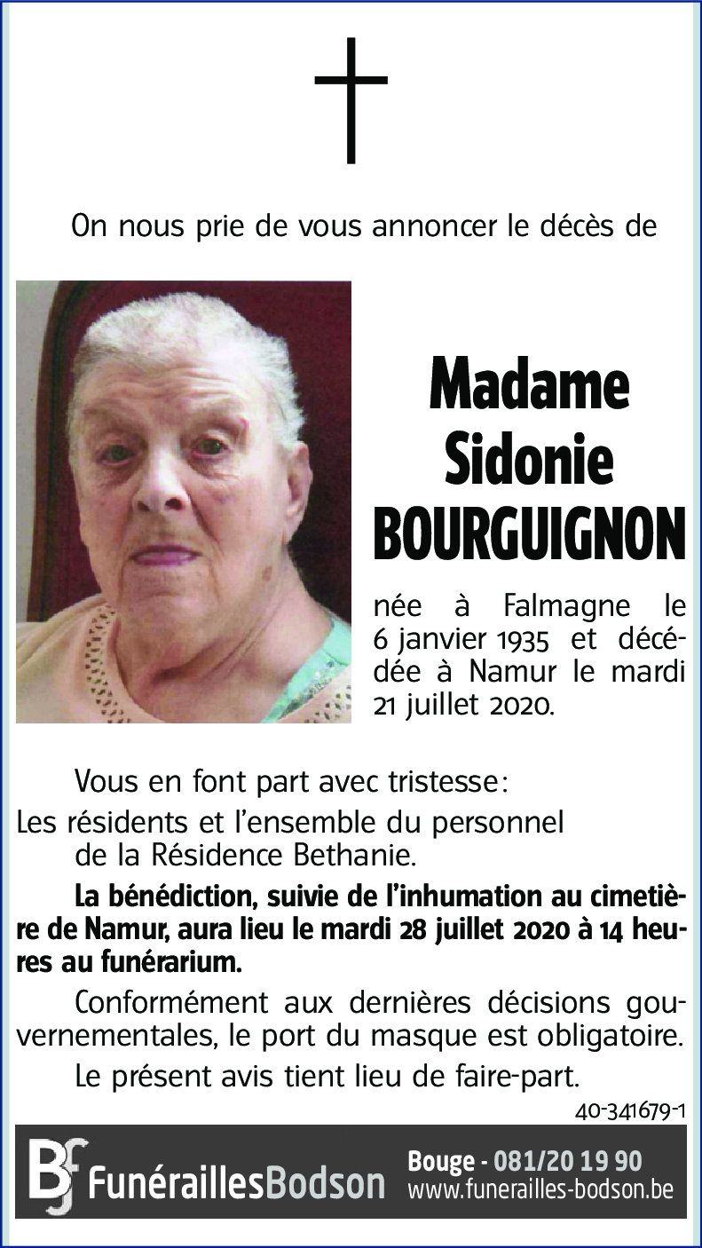 Sidonie BOURGUIGNON