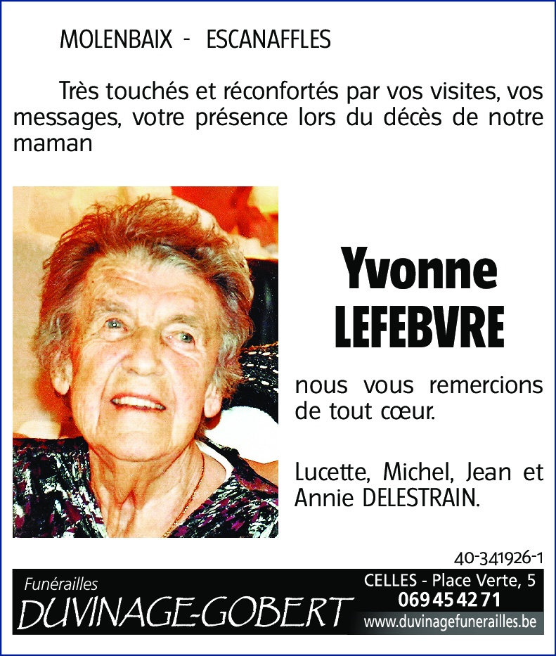 Yvonne LEFEBVRE