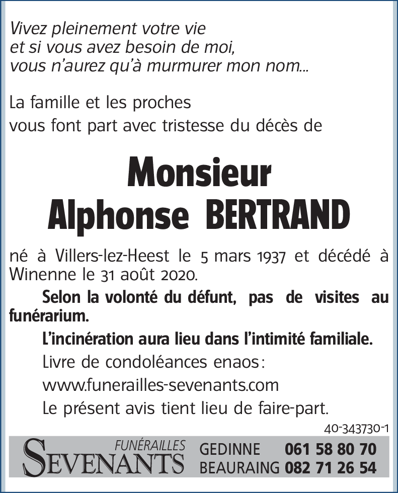 Alphonse BERTRAND