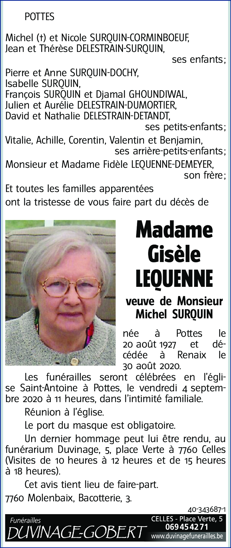 Gisèle LEQUENNE