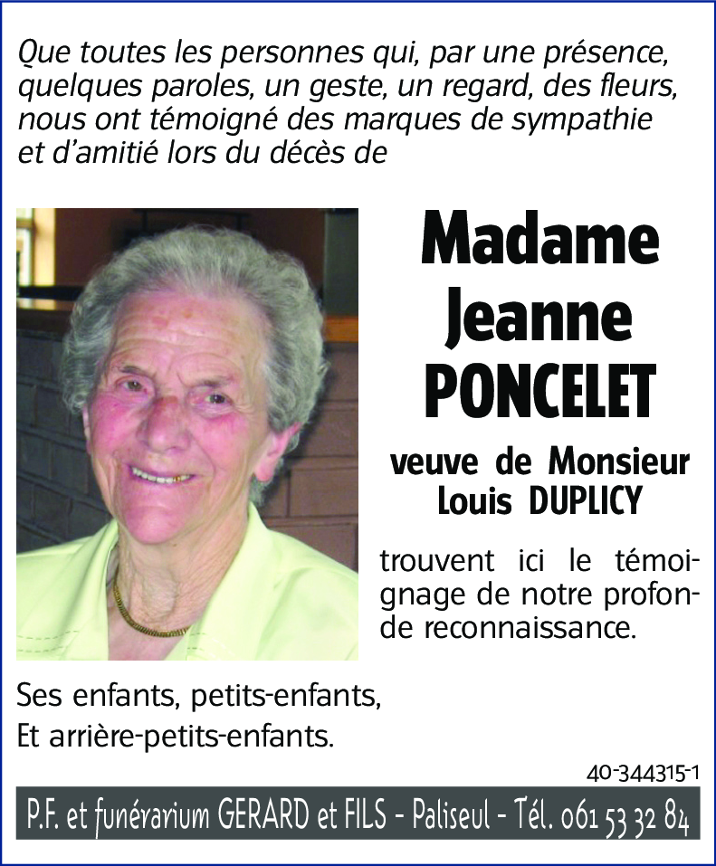 Jeanne PONCELET