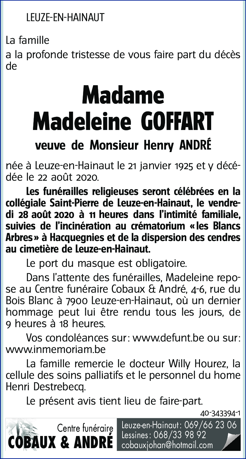 Madeleine GOFFART