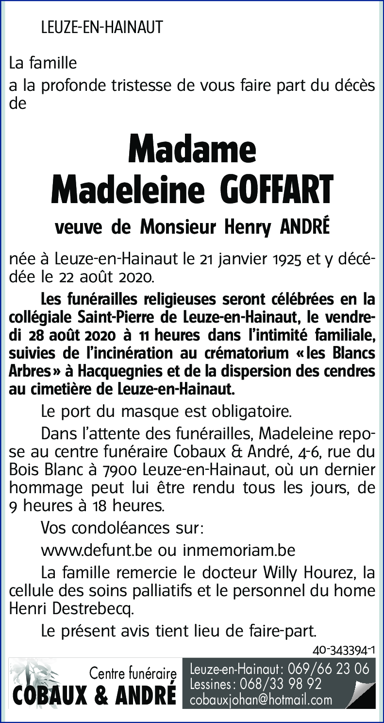 Madeleine GOFFART