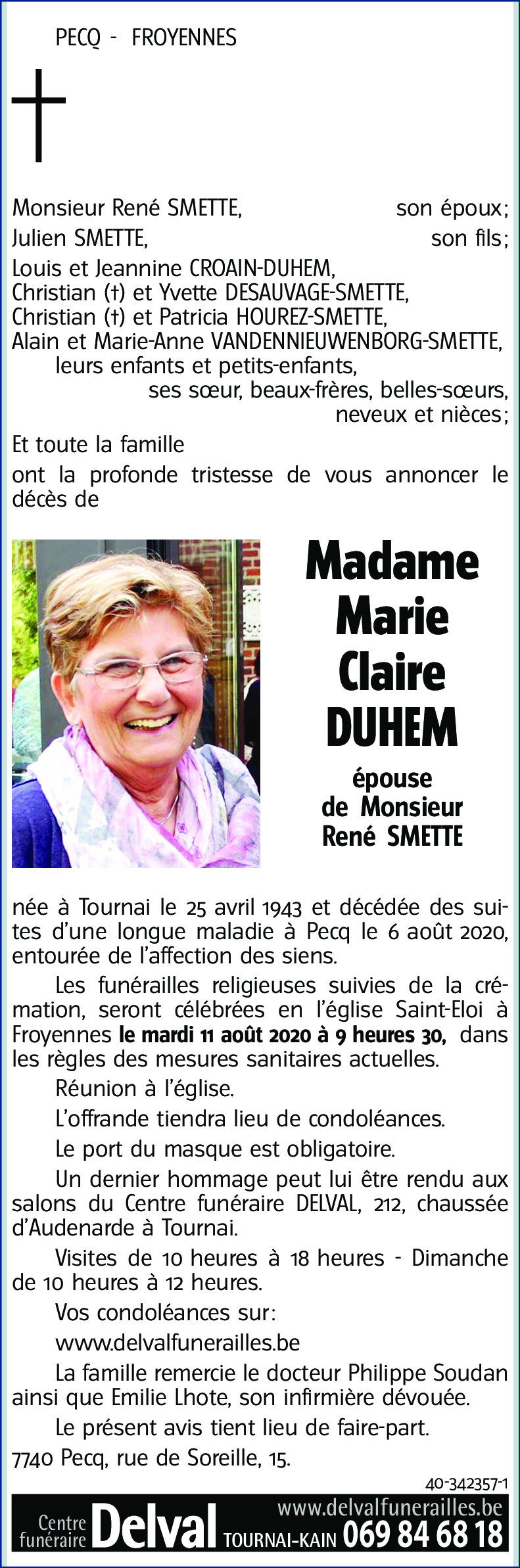 Marie Claire DUHEM