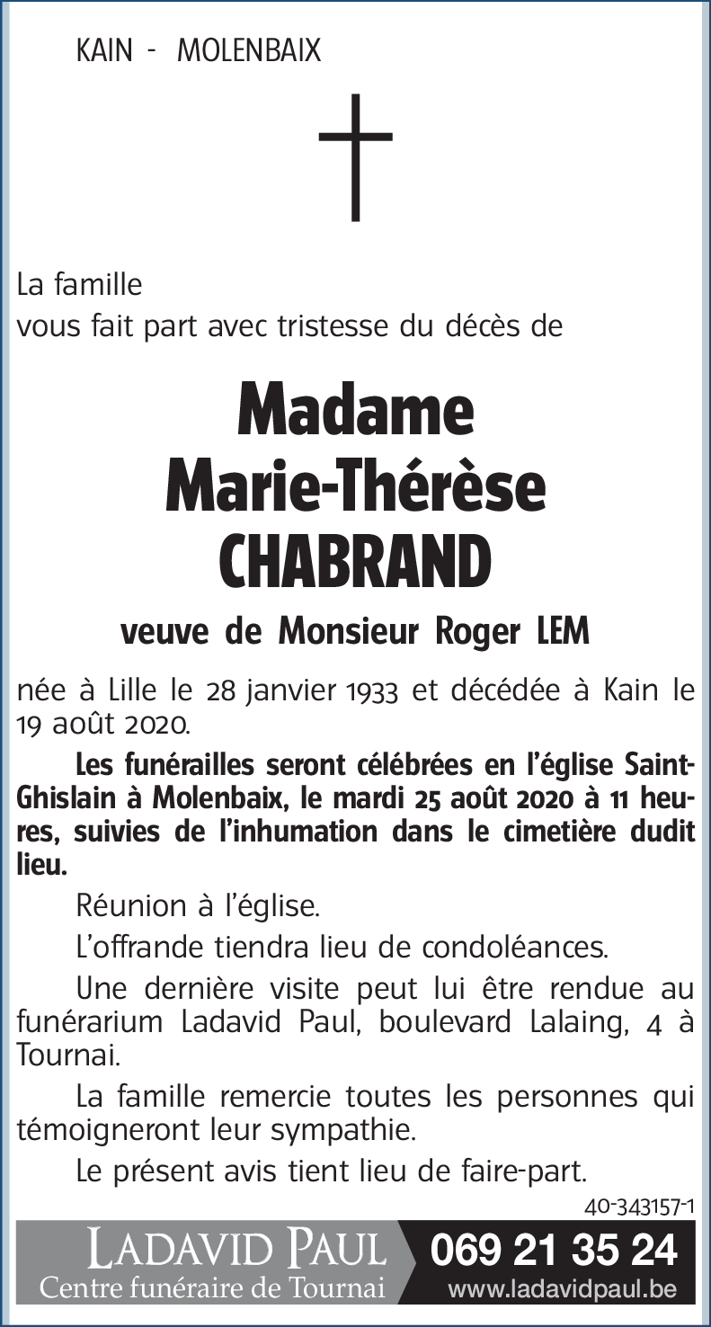 Marie-Thérèse CHABRAND