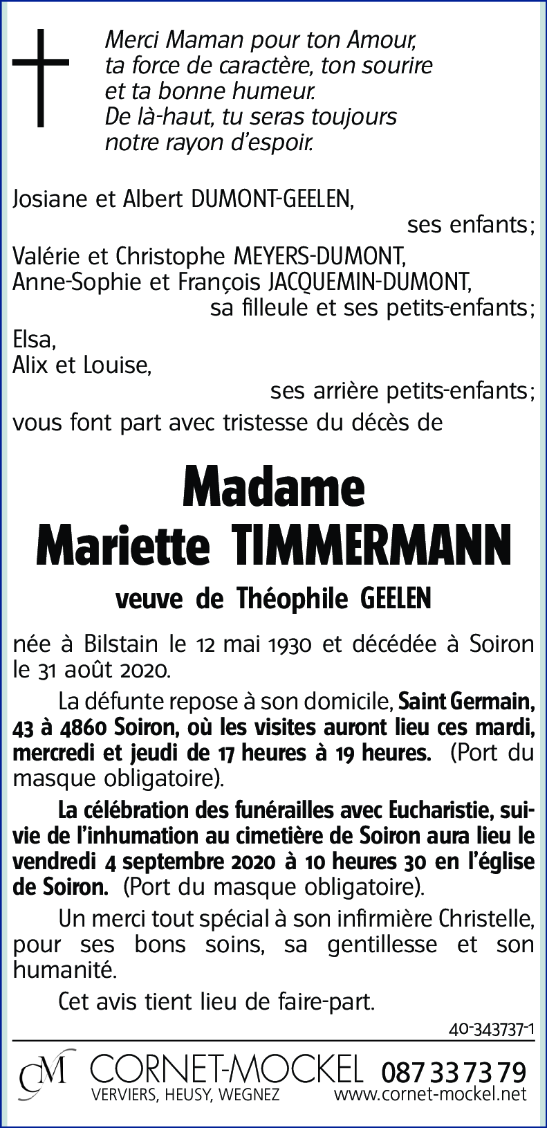 Mariette TIMMERMANN