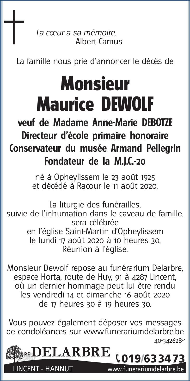 Maurice DEWOLF