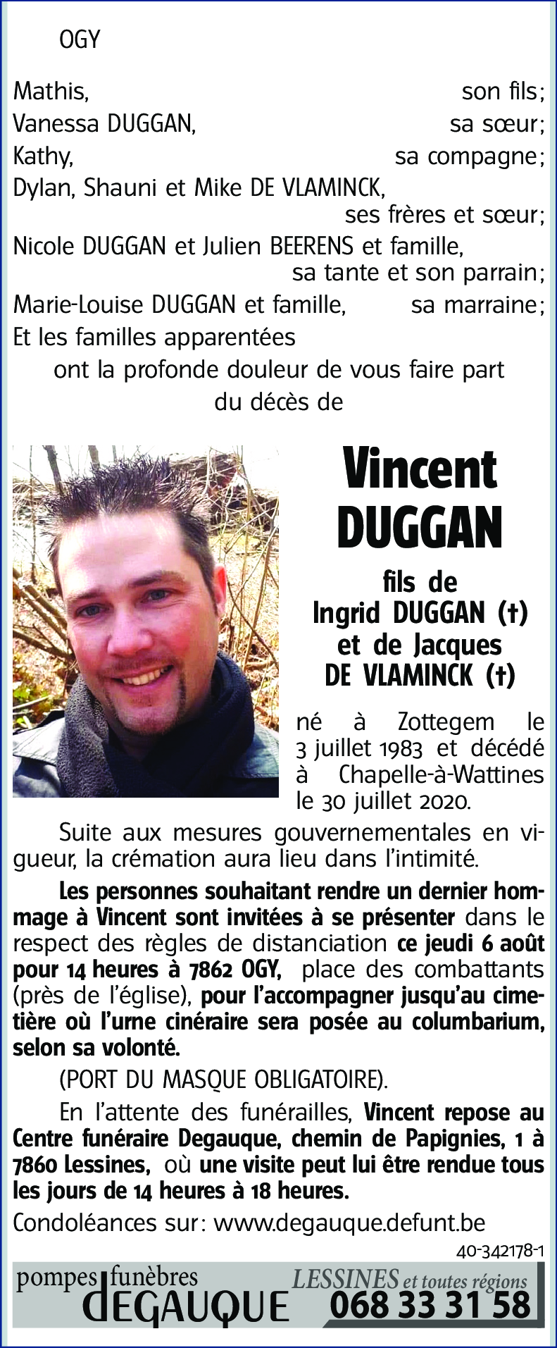 Vincent DUGGAN