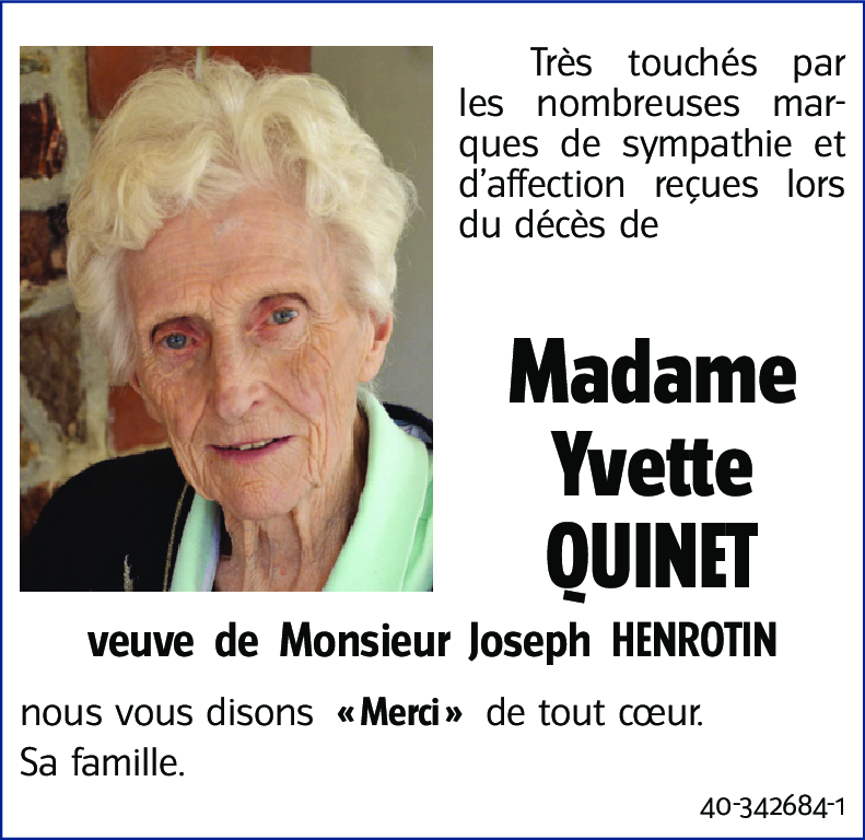Yvette QUINET