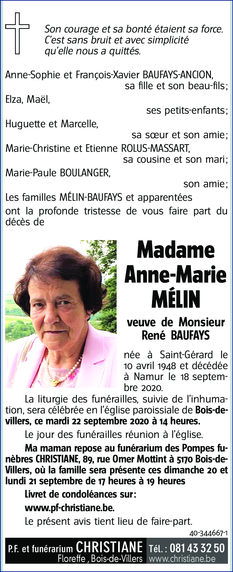 Anne Marie MÉLIN