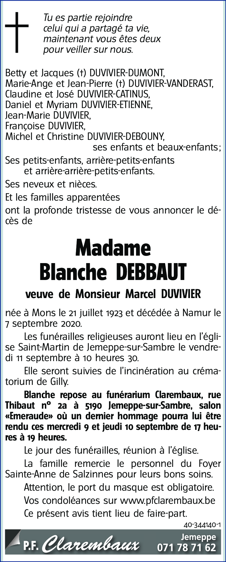 Blanche DEBBAUT