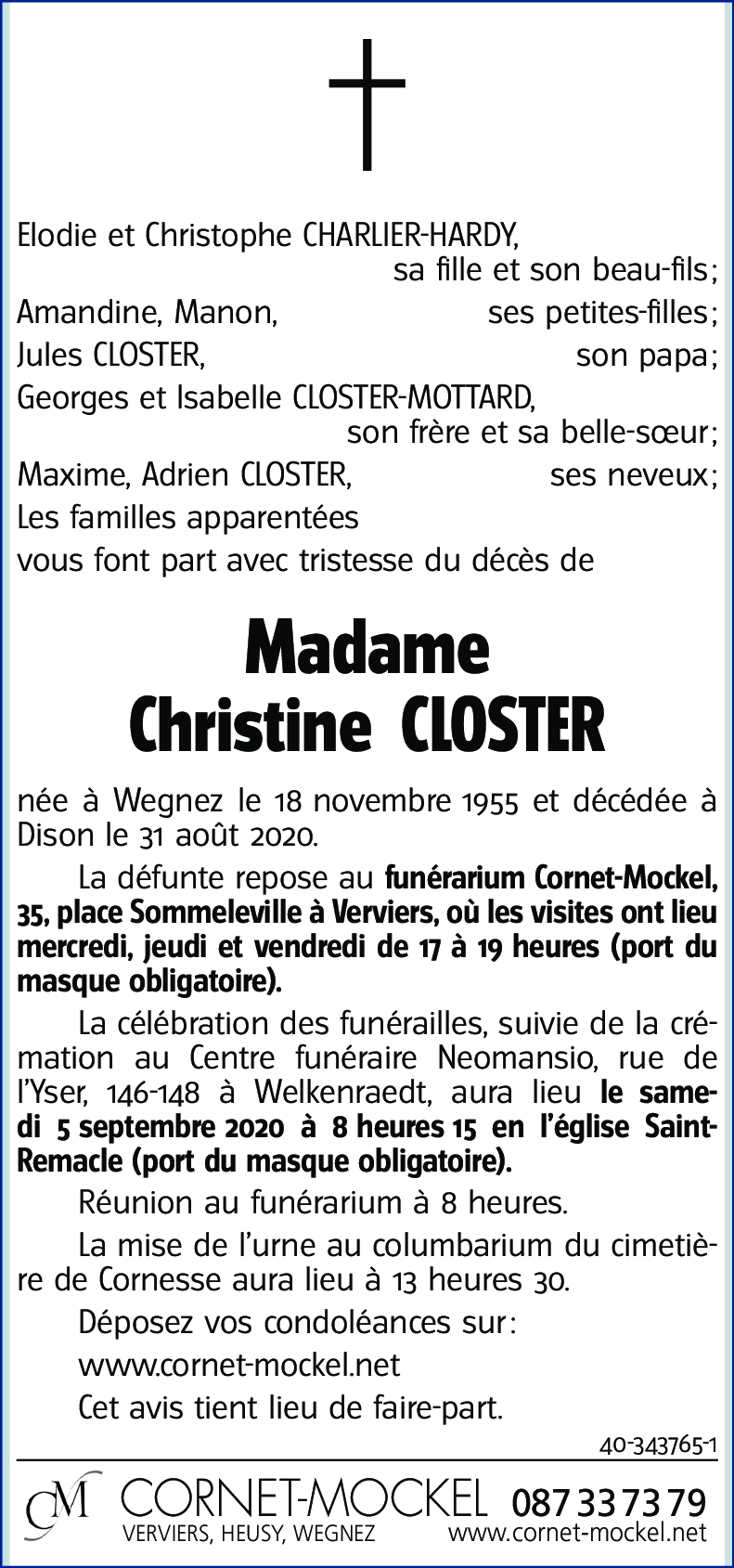 Christine CLOSTER