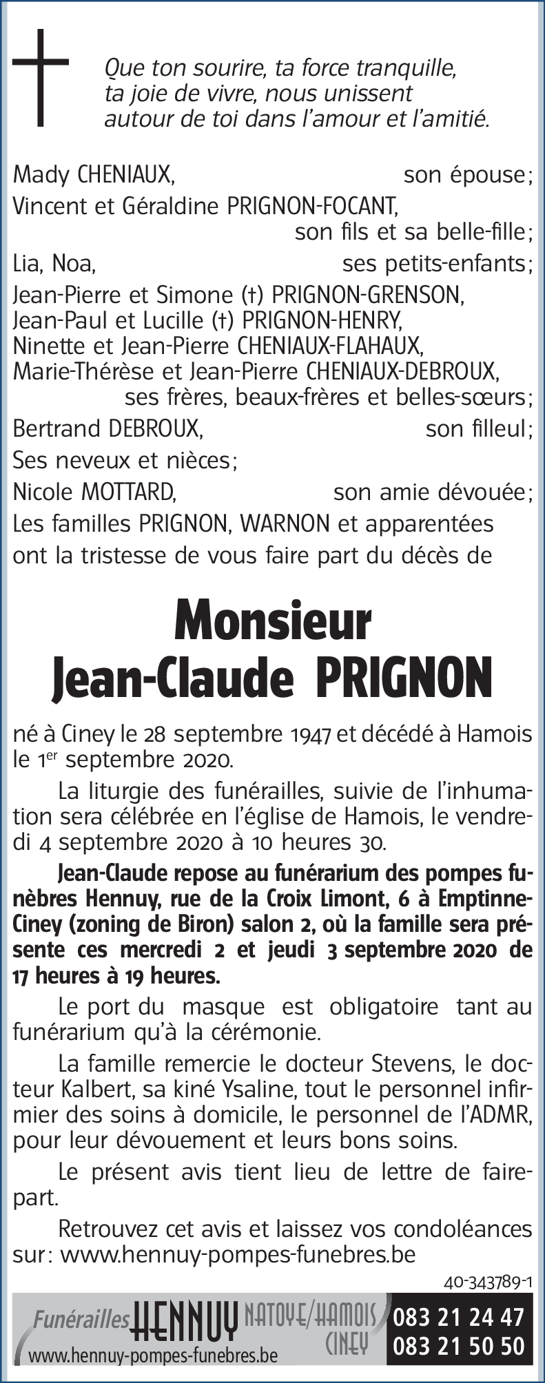 Jean-Claude PRIGNON