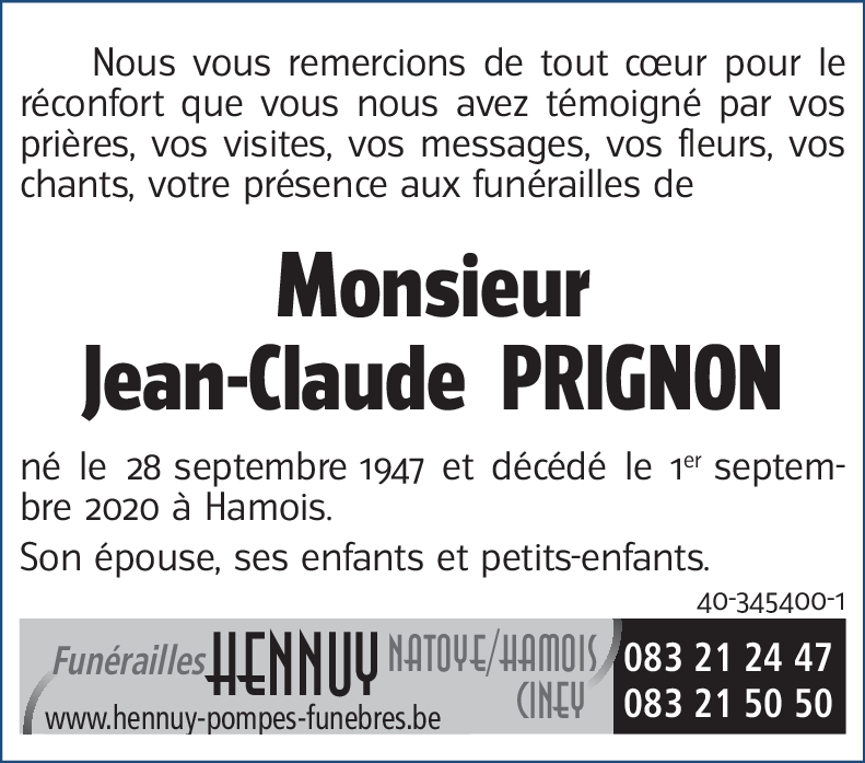 Jean-Claude PRIGNON