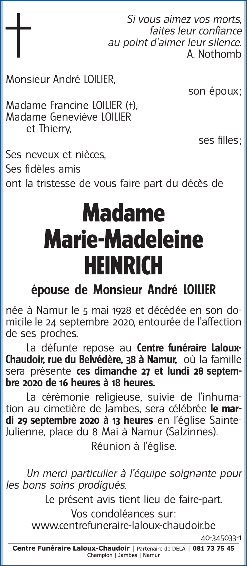 Marie-Madeleine HEINRICH