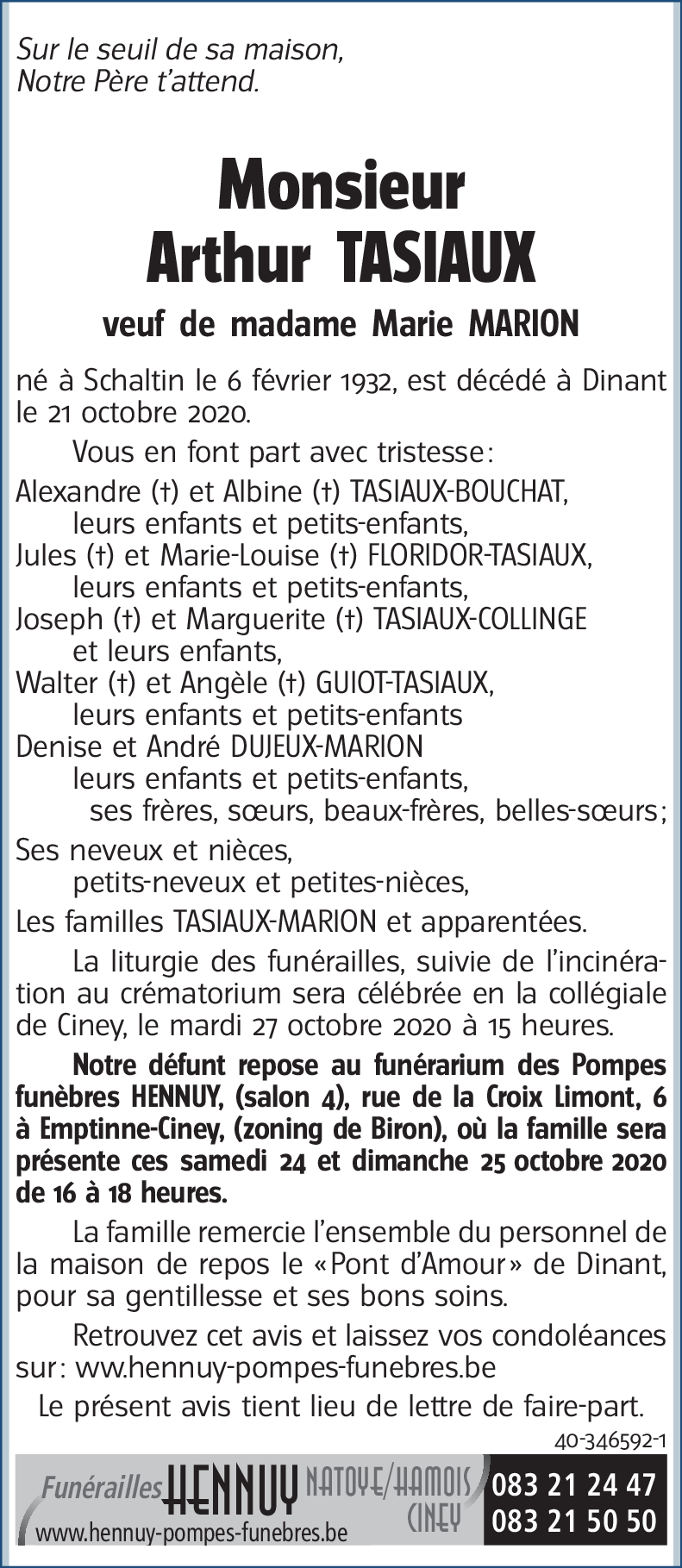 Arthur TASIAUX