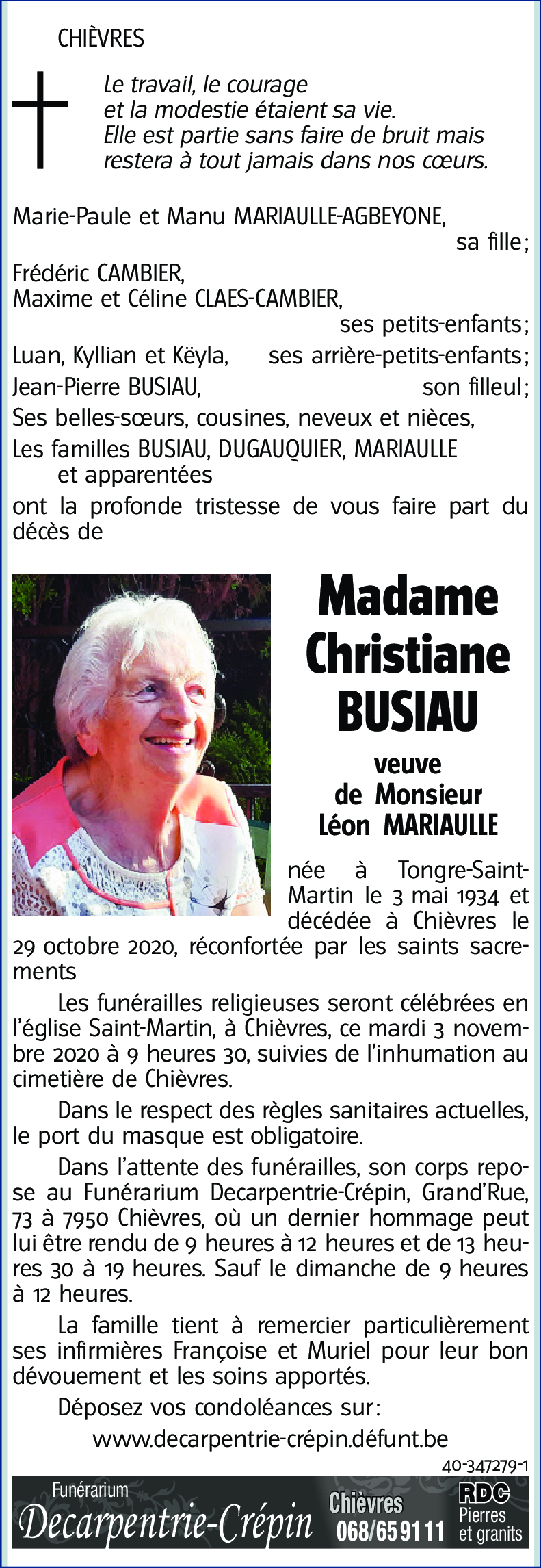 Christiane BUSIAU