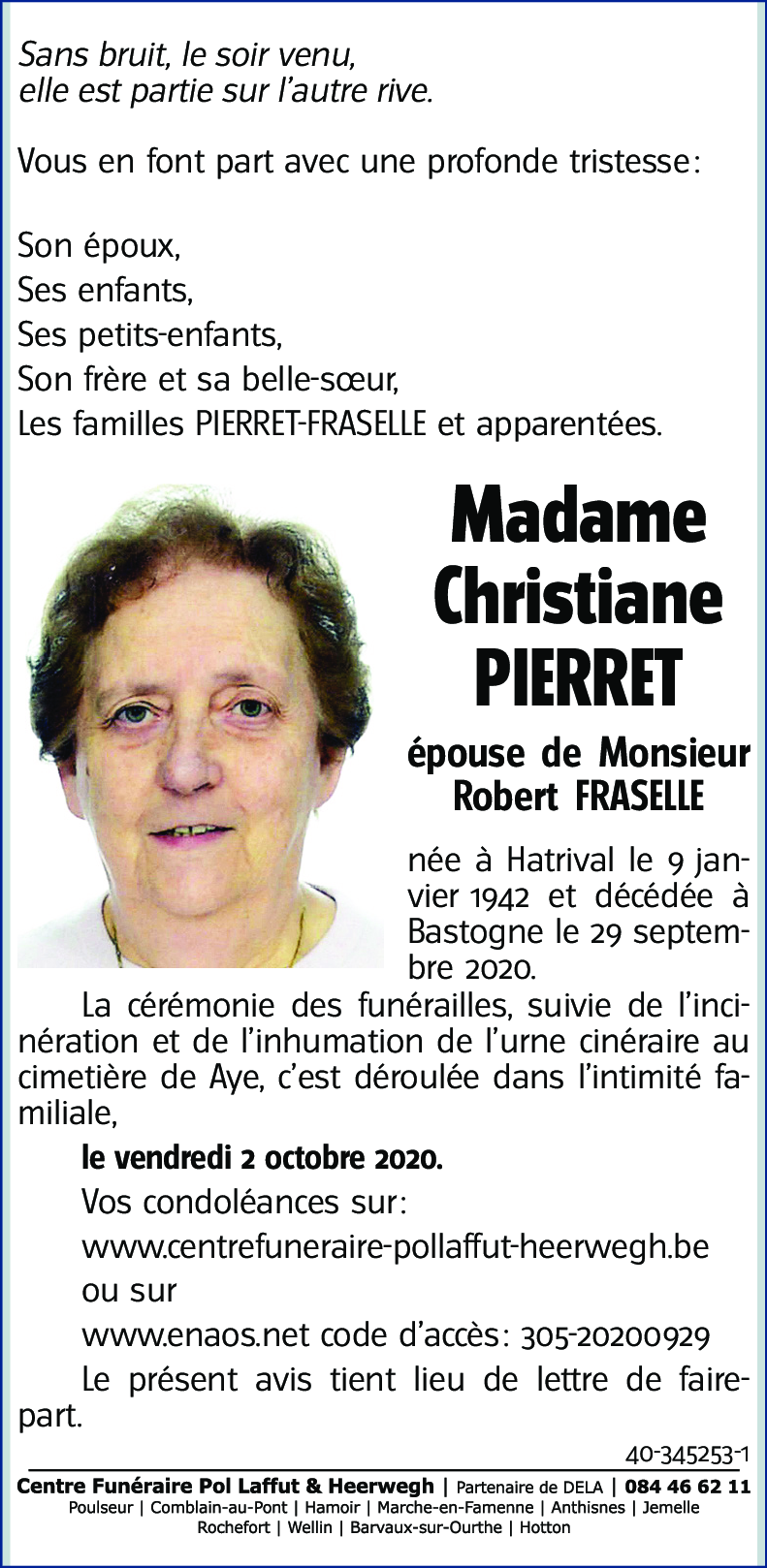 Christiane PIERRET