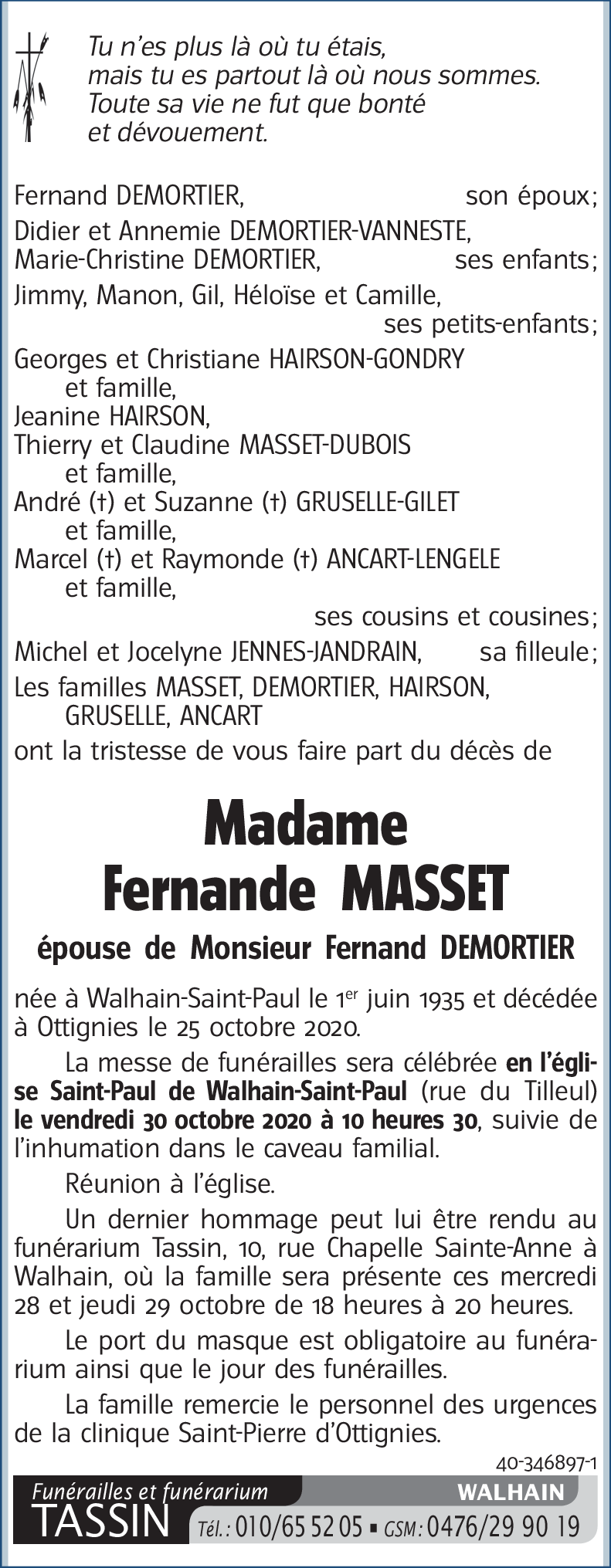 Fernande MASSET