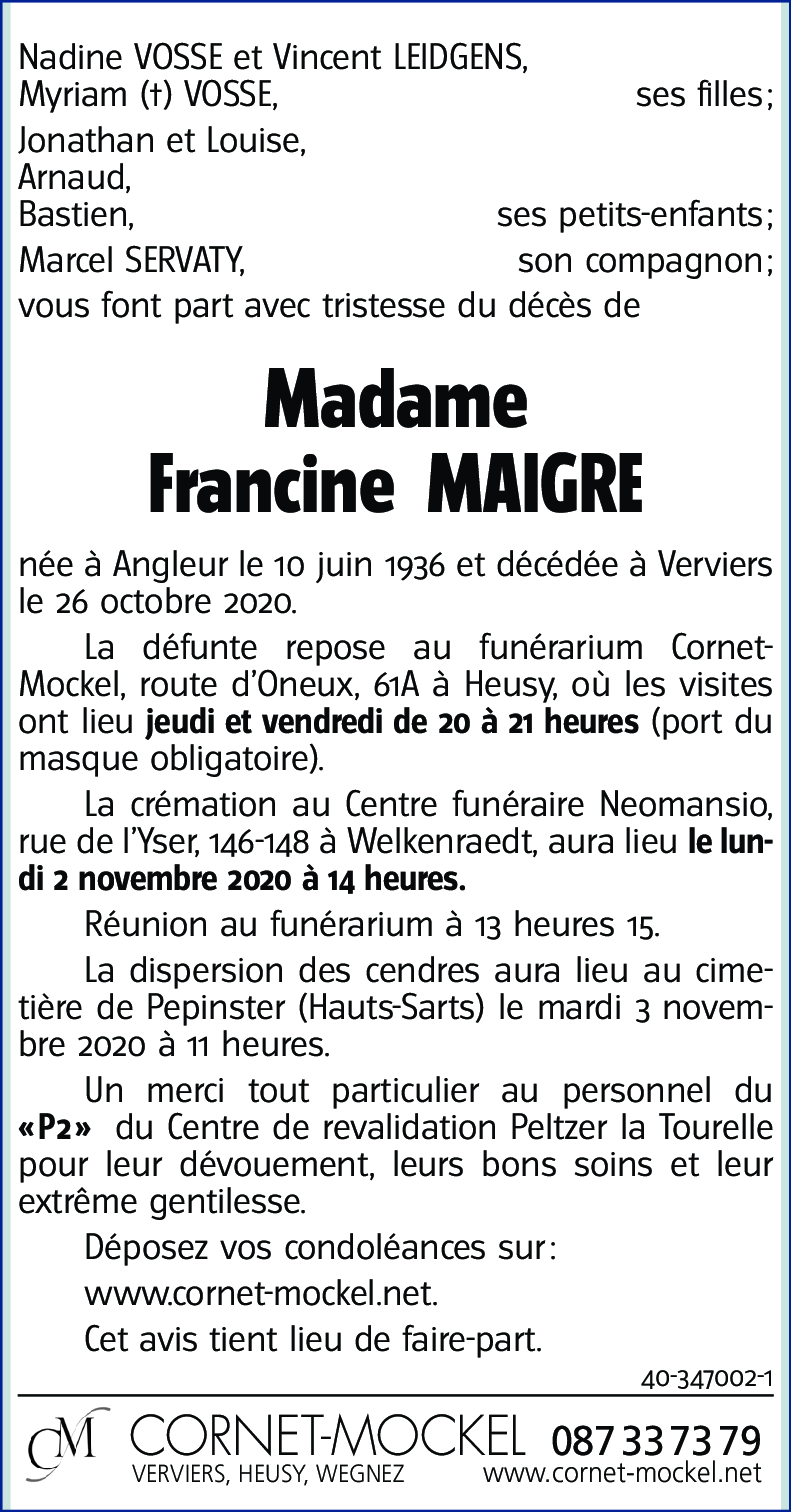 Francine MAIGRE