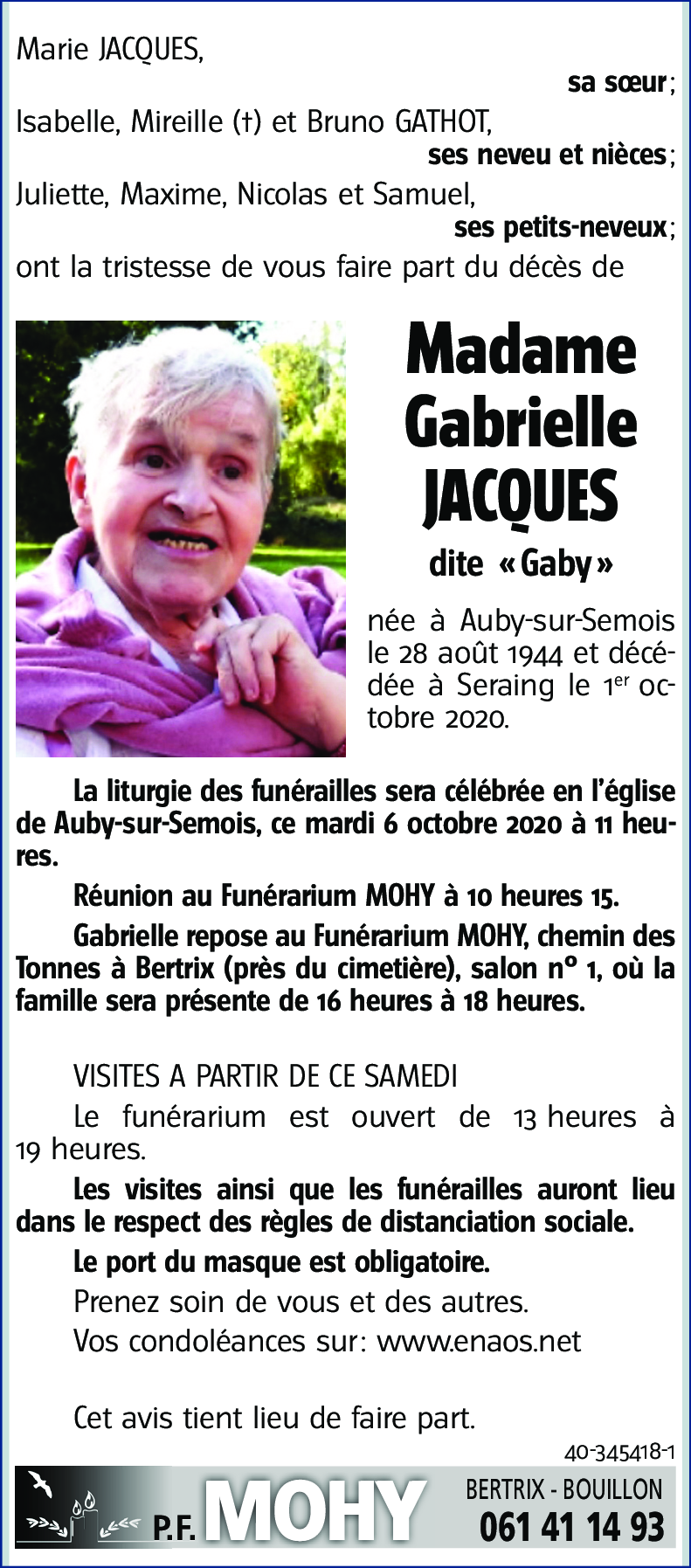 Gabrielle JACQUES