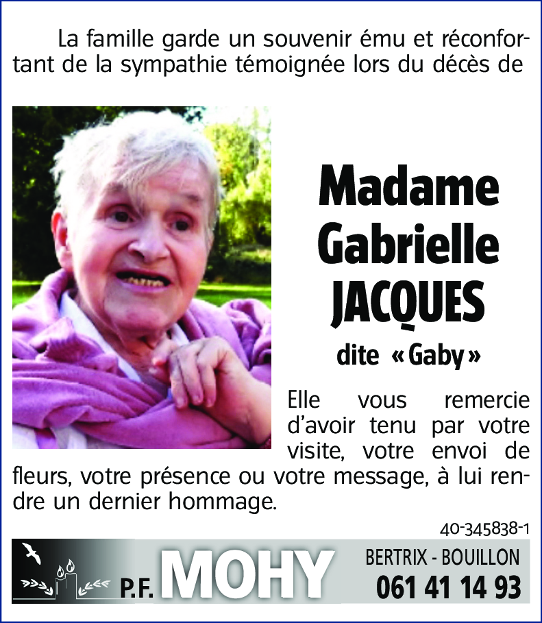 Gabrielle JACQUES
