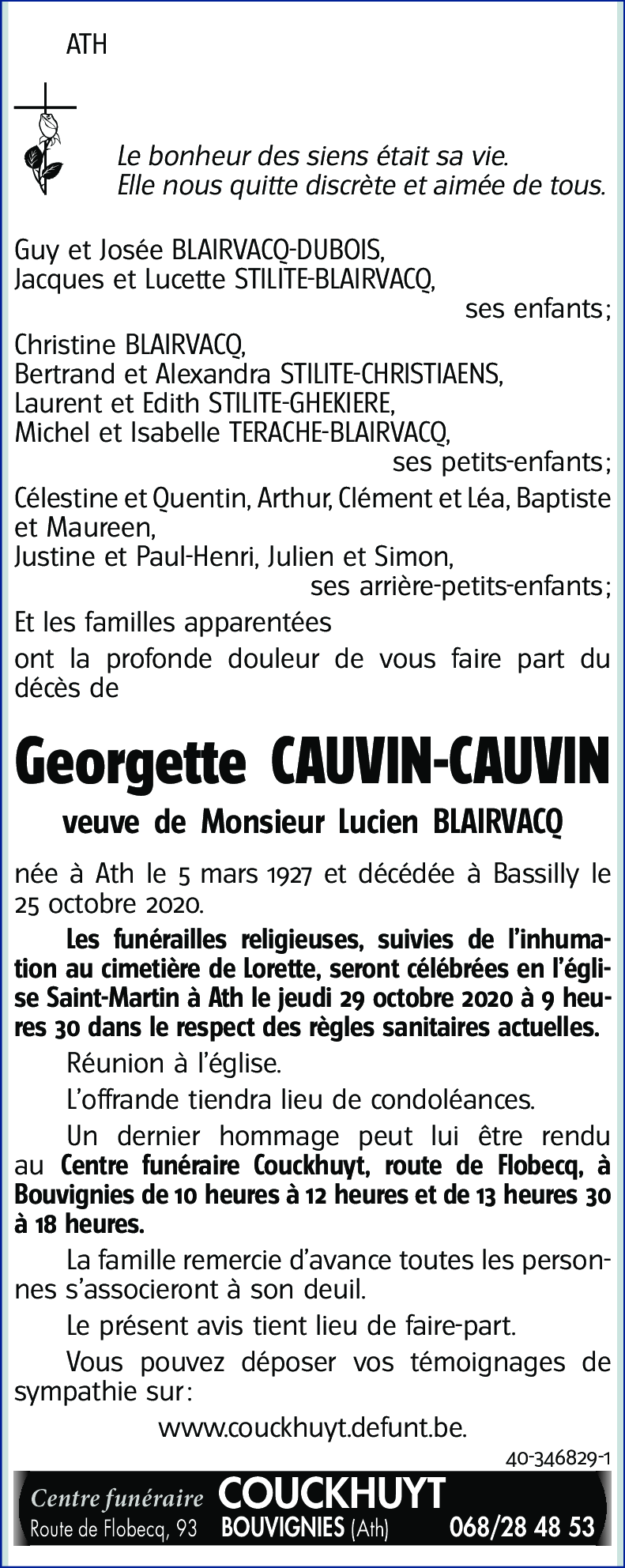 Georgette CAUVIN