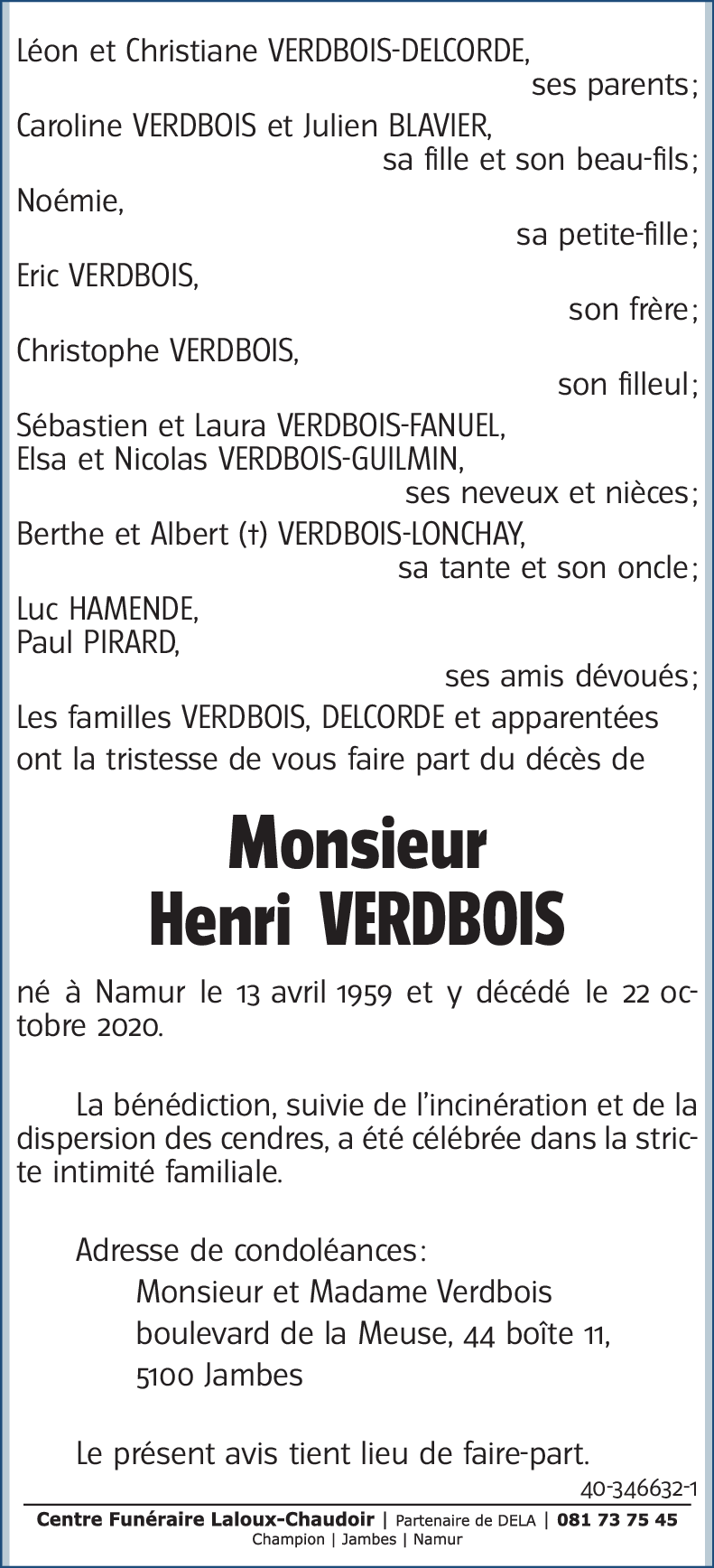 Henri VERDBOIS