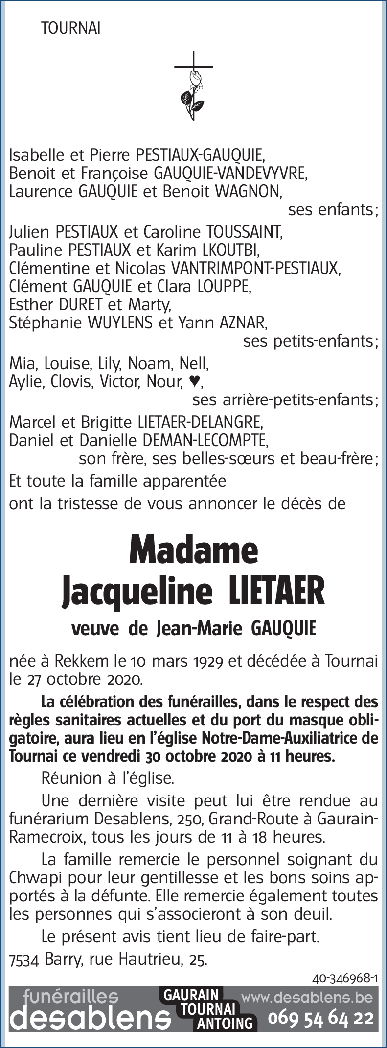 Jacqueline LIETAER