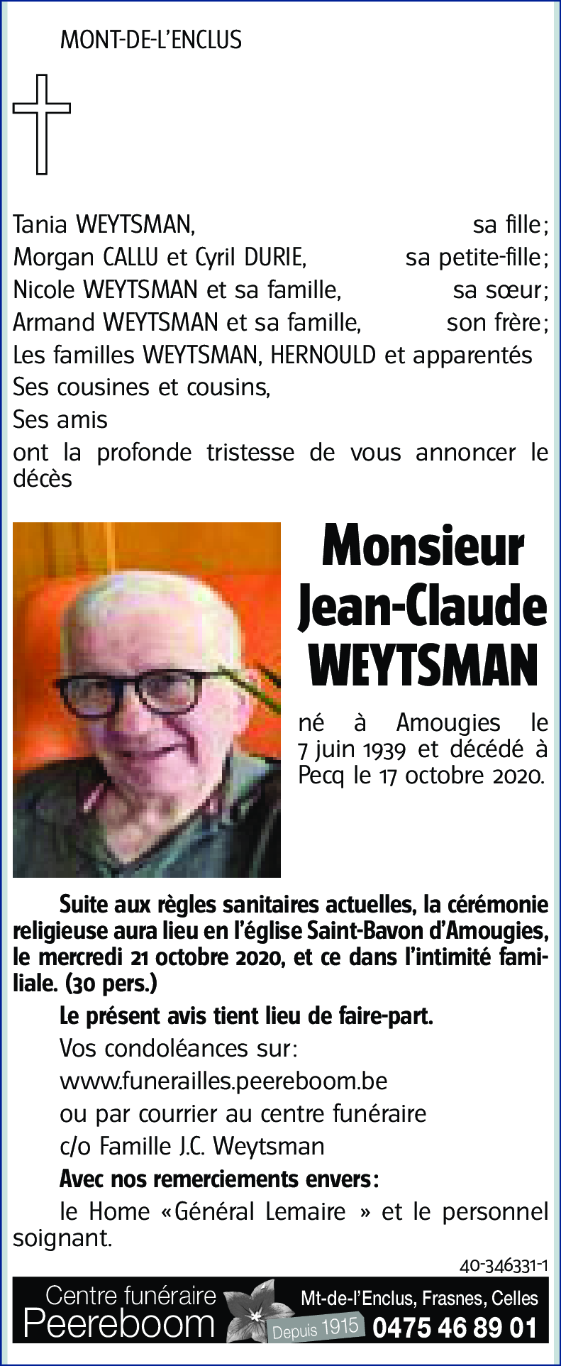 Jacques (Jean-Claude) WEYTSMAN