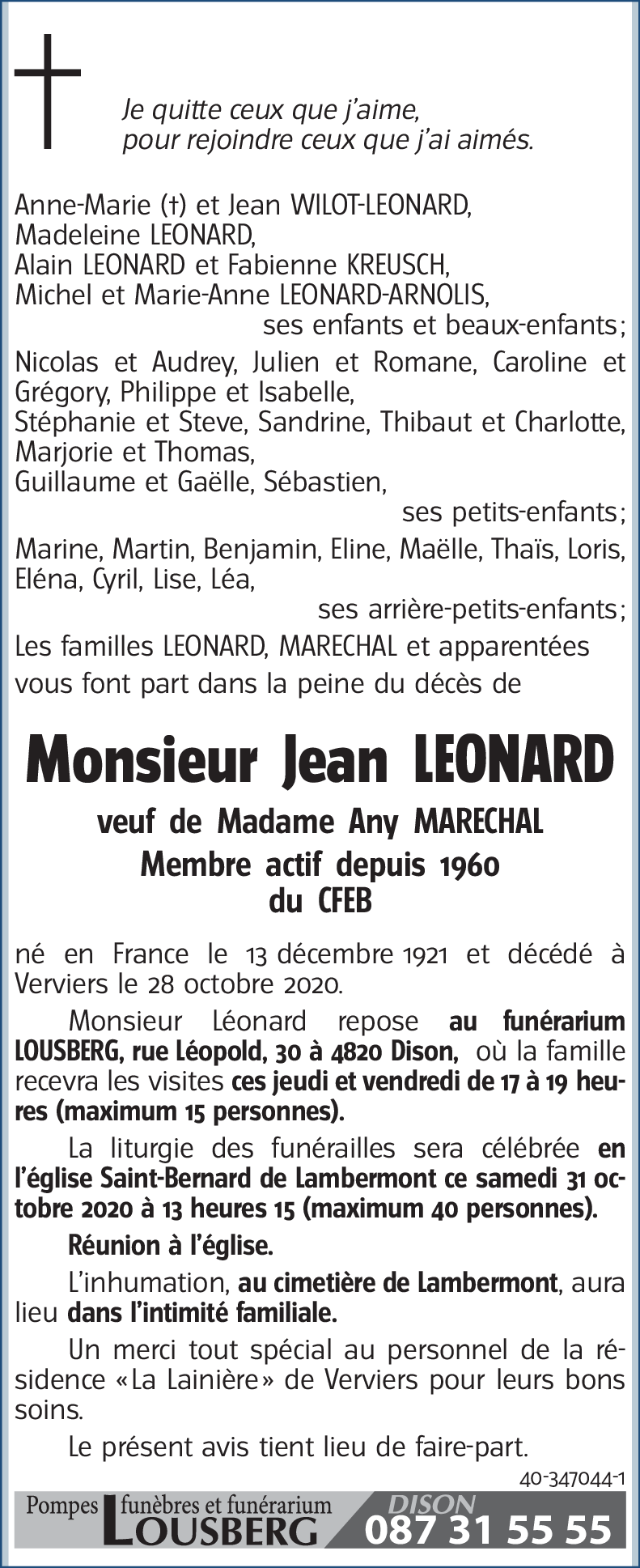 Jean LEONARD