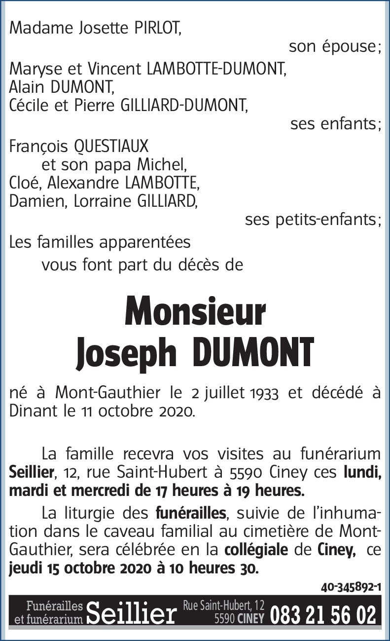 Joseph DUMONT