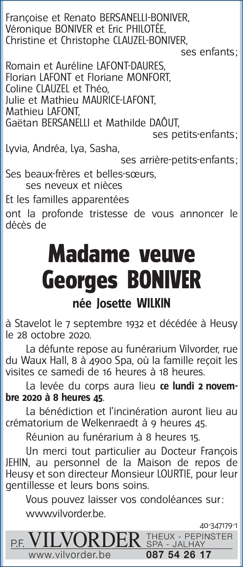 Josette WILKIN