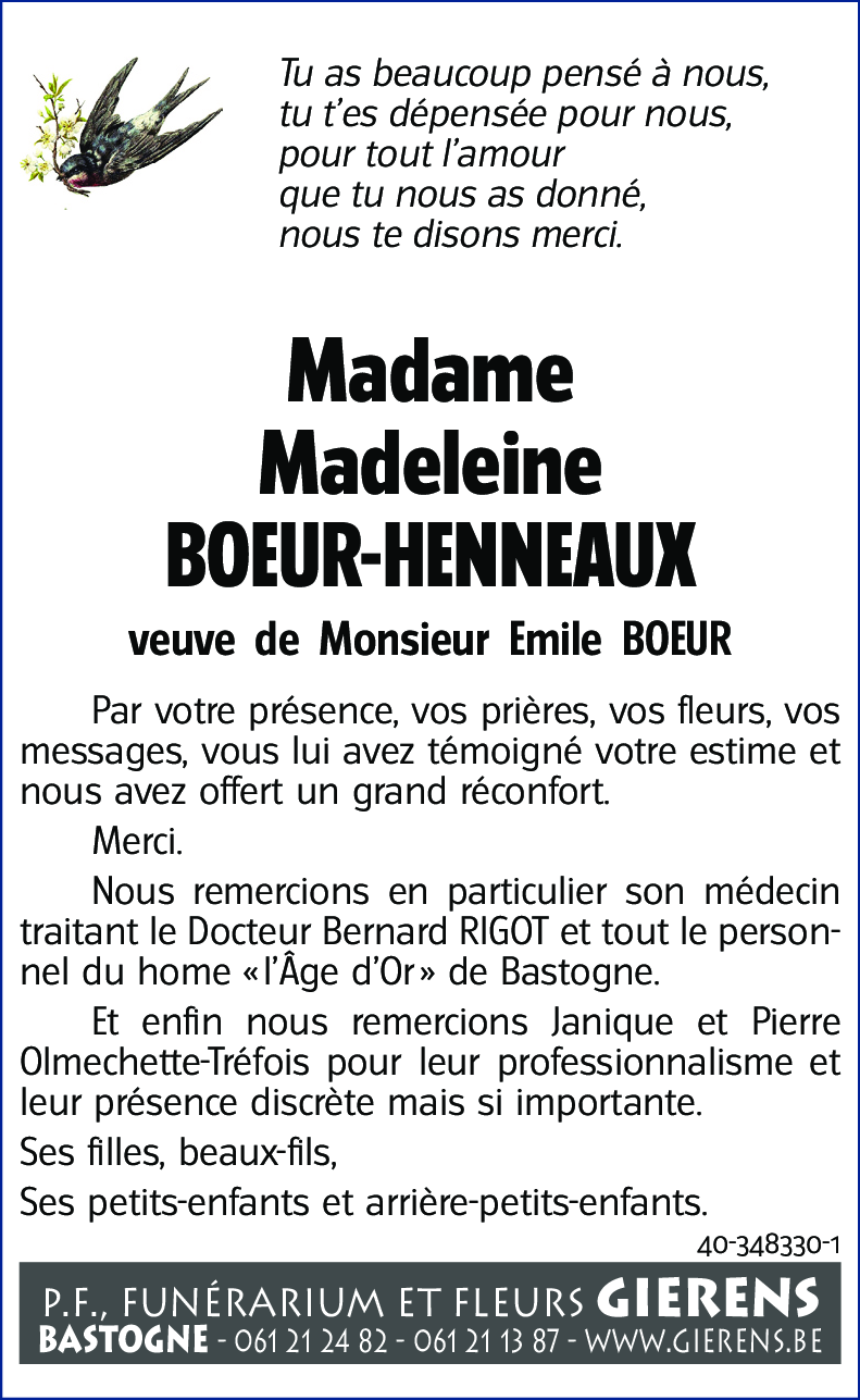 Madeleine HENNEAUX