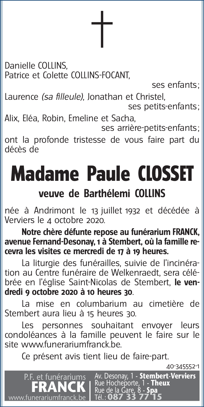 Paule CLOSSET
