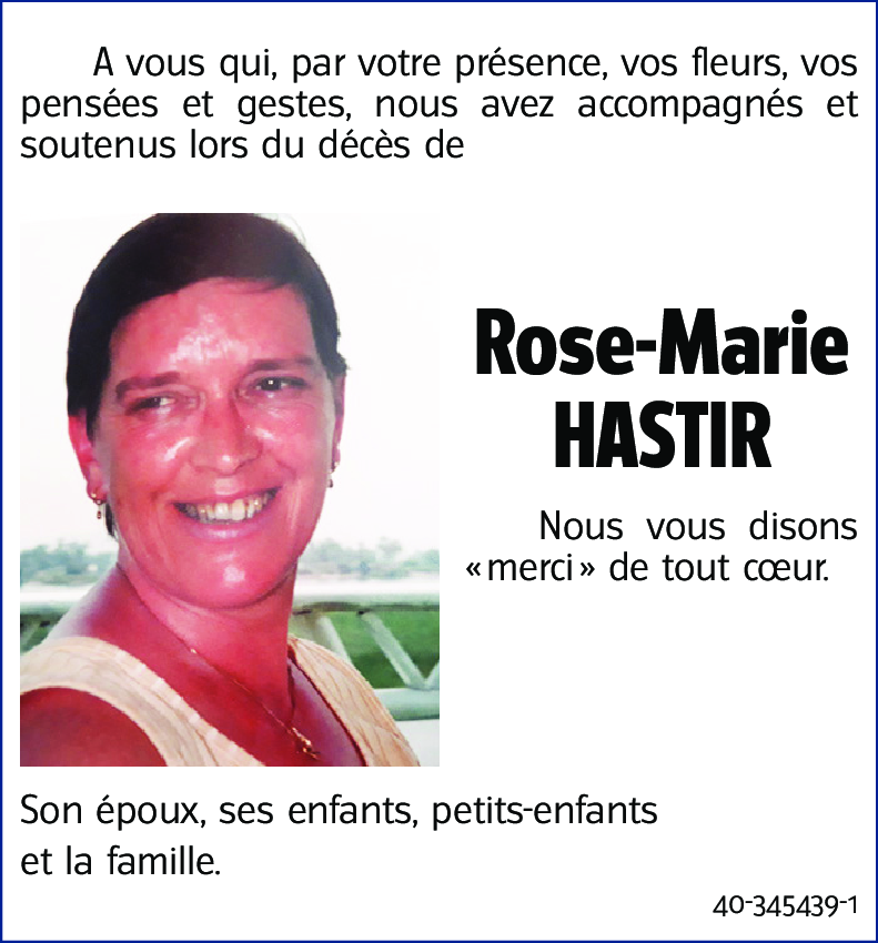 Rose-Marie HASTIR