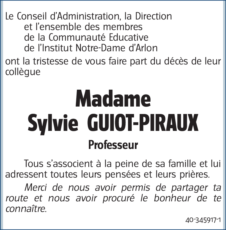 Sylvie GUIOT-PIRAUX