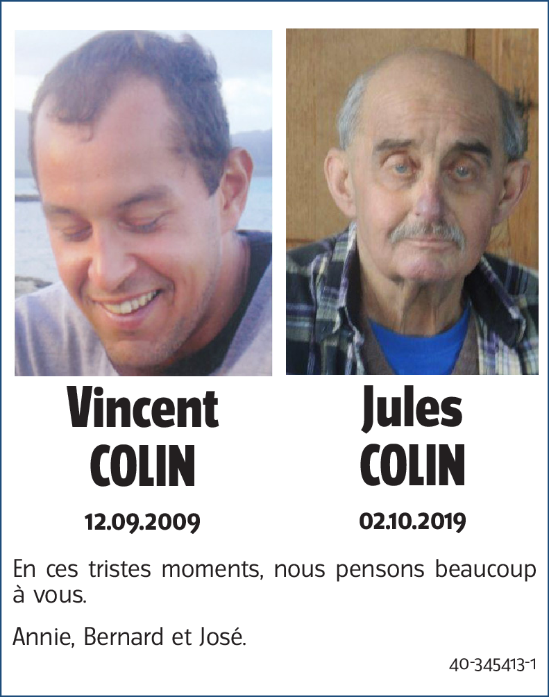 Vincent COLIN Jules COLIN