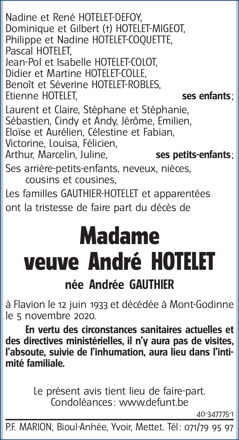 Andrée GAUTHIER