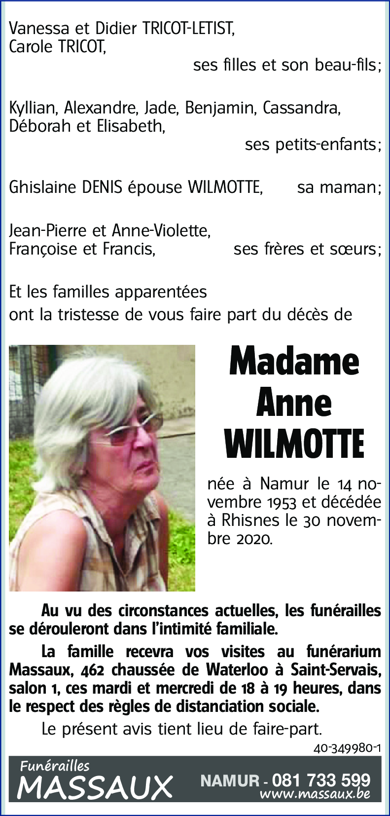Anne WILMOTTE