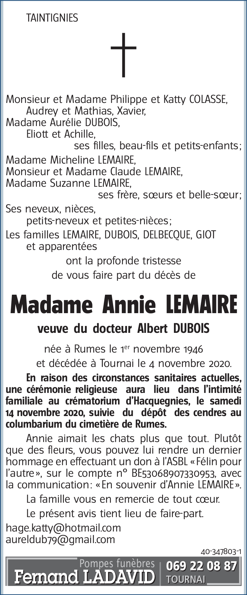 Annie LEMAIRE